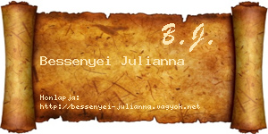 Bessenyei Julianna névjegykártya